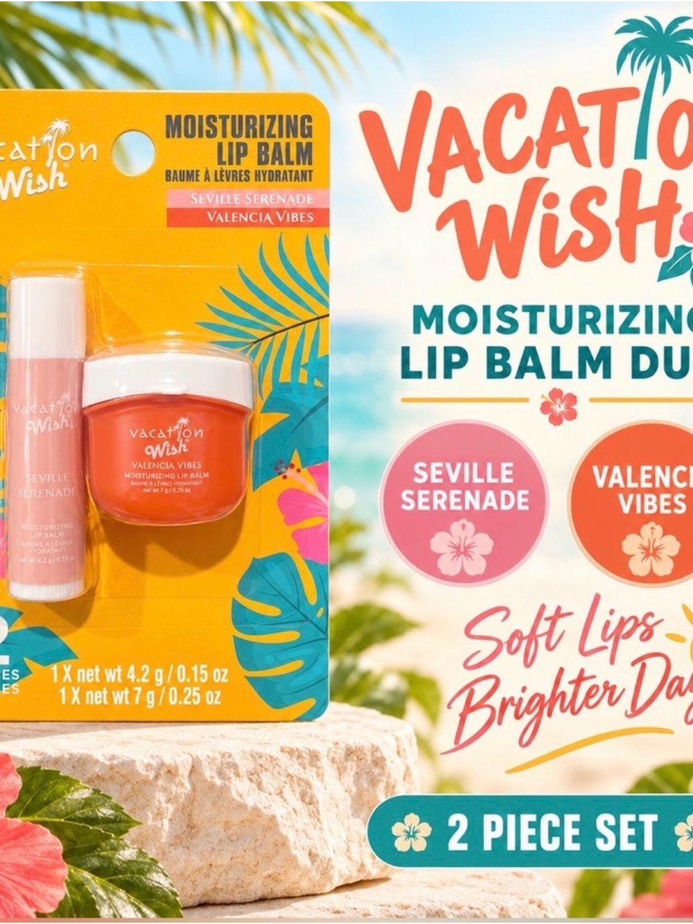 Moisturizing Lip Balm Duo - Seville Serenade & Valencia Vibes